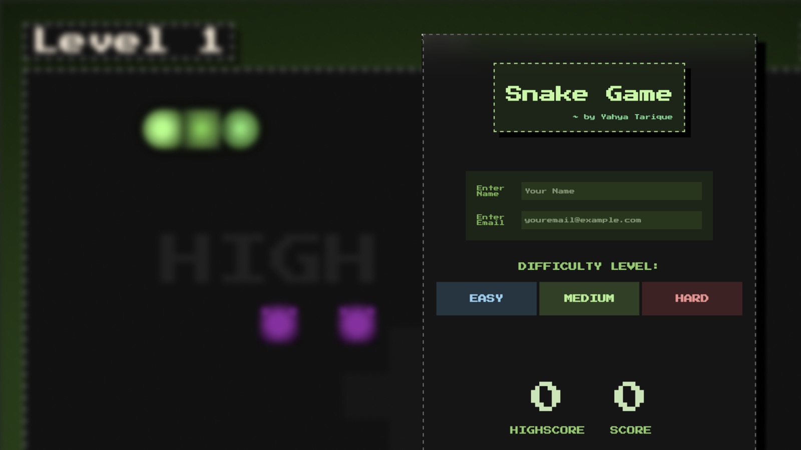 Snake, with enemies cover