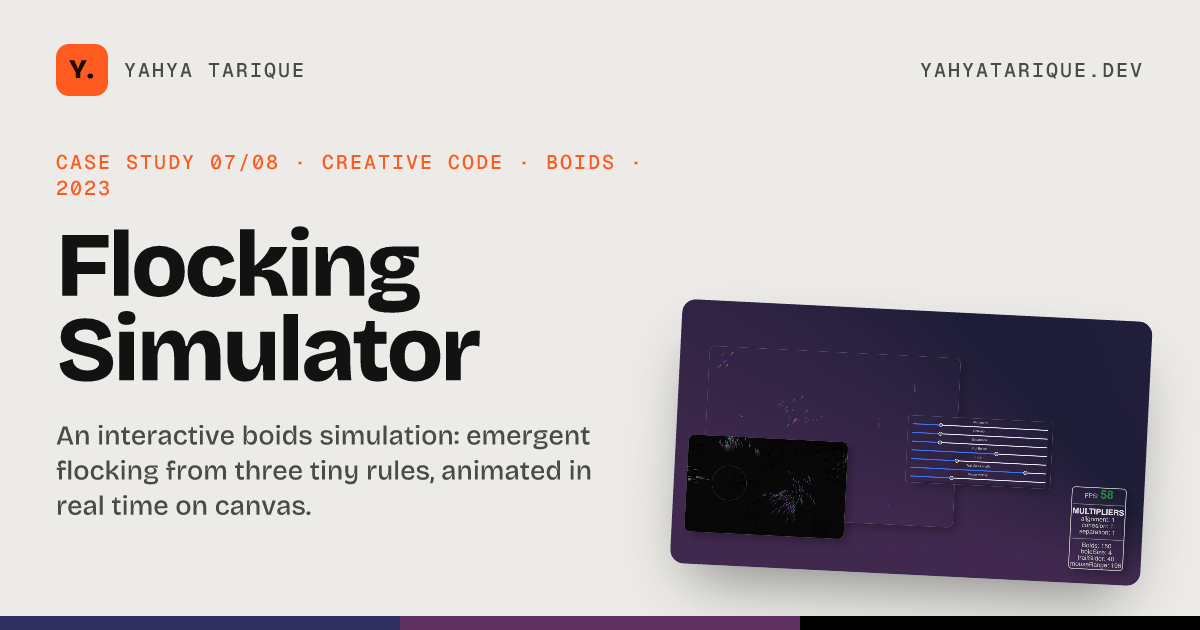 Link preview card for /work/flocking-simulator