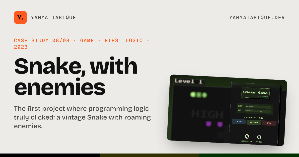 Link preview card for /work/snake-game