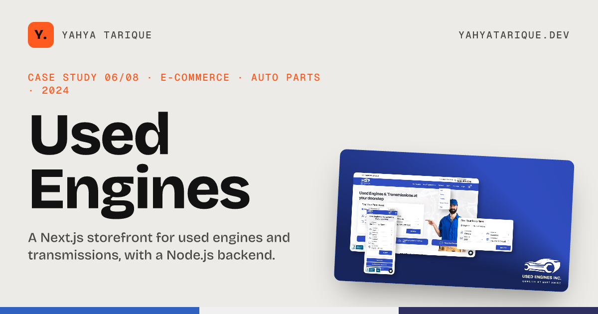 Link preview card for /work/used-engines